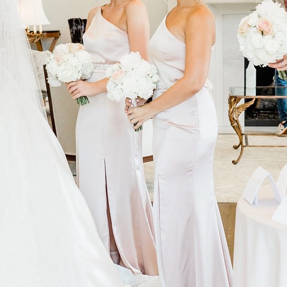 AMSALE KAIA Formal Gown Satin GB132S Rose Quartz - Picture 8 of 9